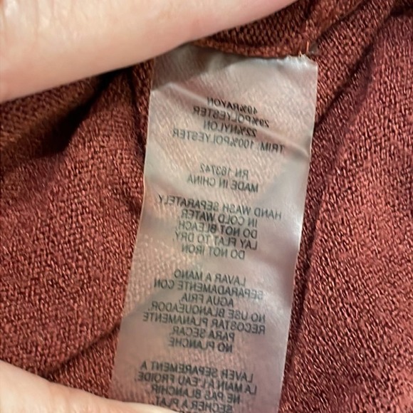 Sioni Milano Mock Neck Mesh Applique Sleeve Detail Sweater Size Large - Picture 10 of 12